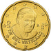 VATICAN CITY, Benedict XVI, 20 Euro Cent, 2011, Rome, Brass, UNC, KM:386