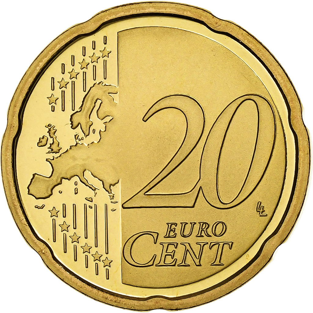 VATICAN CITY, Benedict XVI, 20 Euro Cent, 2013, Rome, Brass, UNC, KM:386