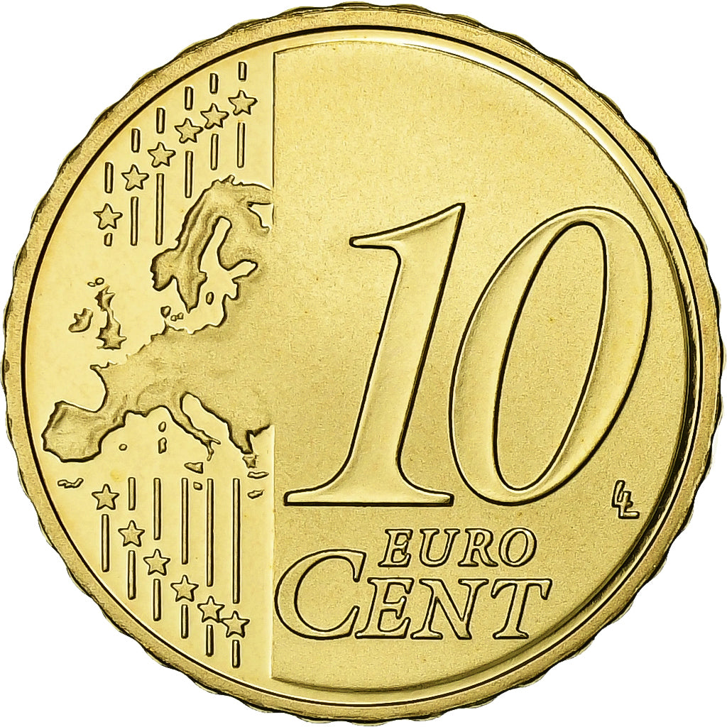 France, 10 Euro Cent, 2012, Paris, Brass, UNC, KM:1410