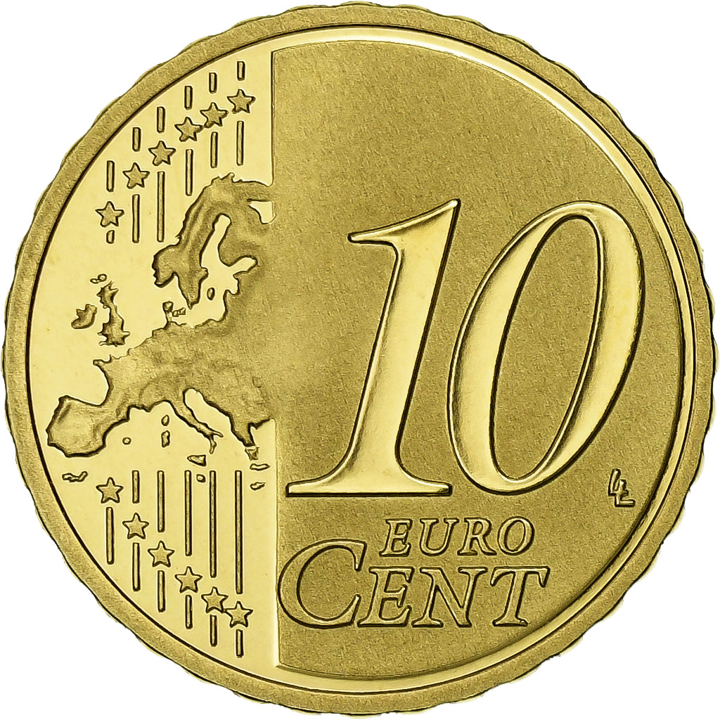 France, 10 Euro Cent, 2013, Paris, Brass, UNC, KM:1410
