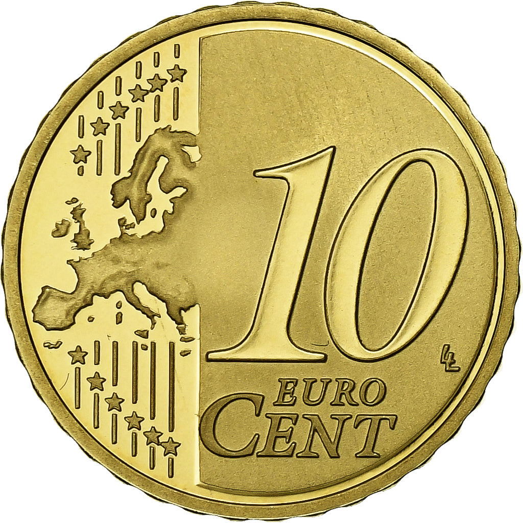 France, 10 Euro Cent, 2014, Brass, UNC