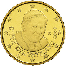VATICAN CITY, Benedict XVI, 10 Euro Cent, 2009, Rome, Brass, UNC, KM:385