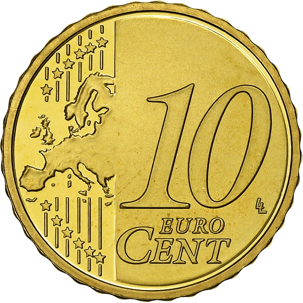 VATICAN CITY, Benedict XVI, 10 Euro Cent, 2009, Rome, Brass, UNC, KM:385