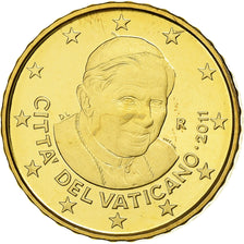 CITTÀ DEL VATICANO, Benedict XVI, 10 Euro Cent, 2011, Rome, Ottone, UNC, KM:385