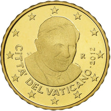 VATICAN CITY, Benedict XVI, 10 Euro Cent, Pape Benoit XVI, 2012, Rome, Brass