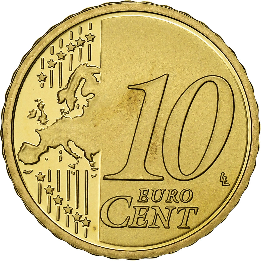 VATICAN CITY, Benedict XVI, 10 Euro Cent, Pape Benoit XVI, 2012, Rome, Brass