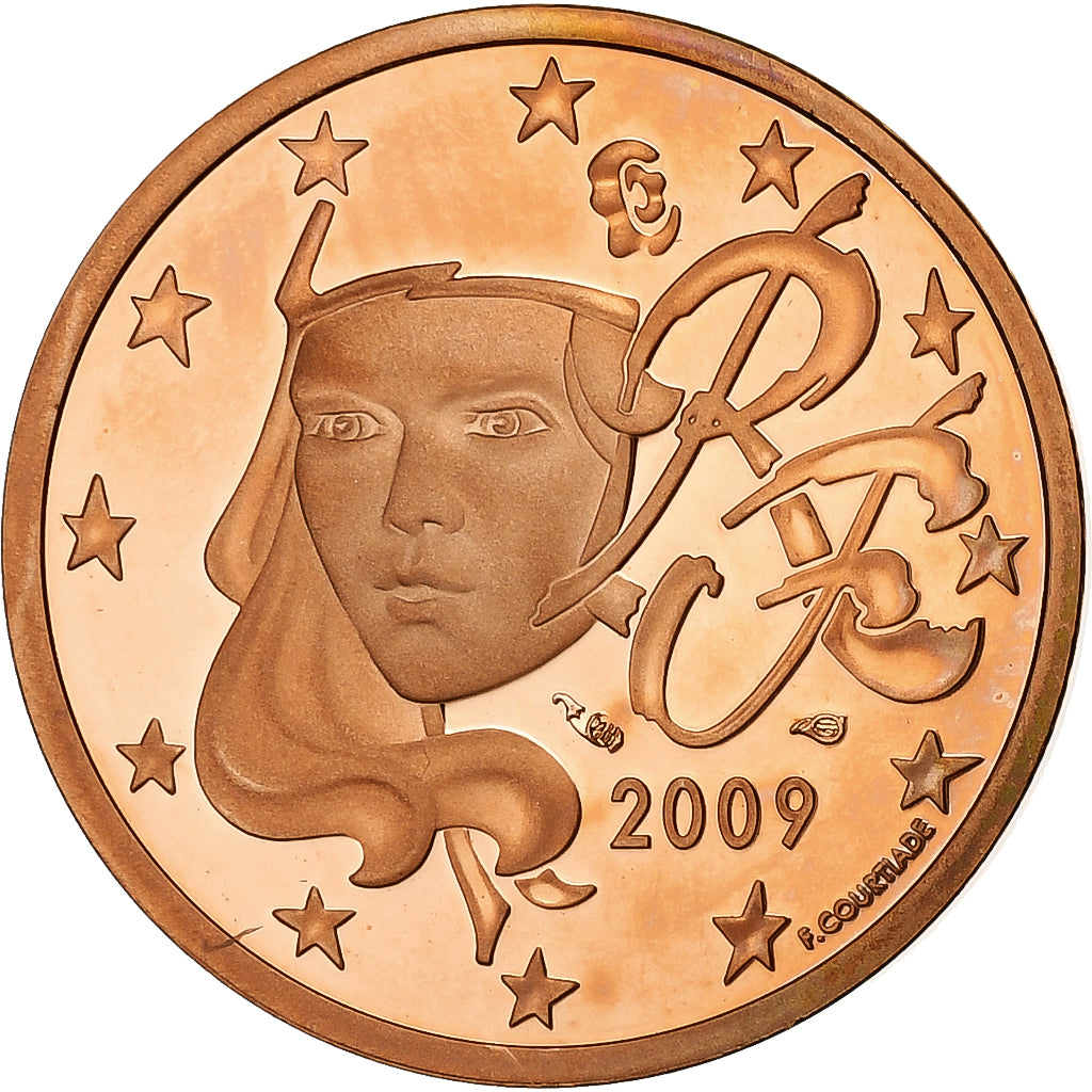 France, 5 Euro Cent, 2009, Paris, Copper Plated Steel, UNC, KM:1284