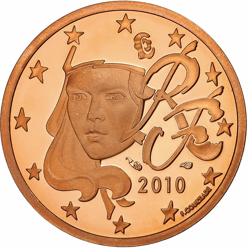 France, 5 Euro Cent, 2010, Paris, Copper Plated Steel, UNC, Gadoury:3., KM:1284