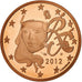 France, 5 Euro Cent, 2012, Paris, Copper Plated Steel, UNC, Gadoury:3