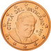 VATICAN CITY, Benedict XVI, 5 Euro Cent, 2011, Rome, Copper Plated Steel, UNC