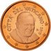 VATICAN CITY, Benedict XVI, 2 Euro Cent, 2010, Rome, Copper Plated Steel, UNC