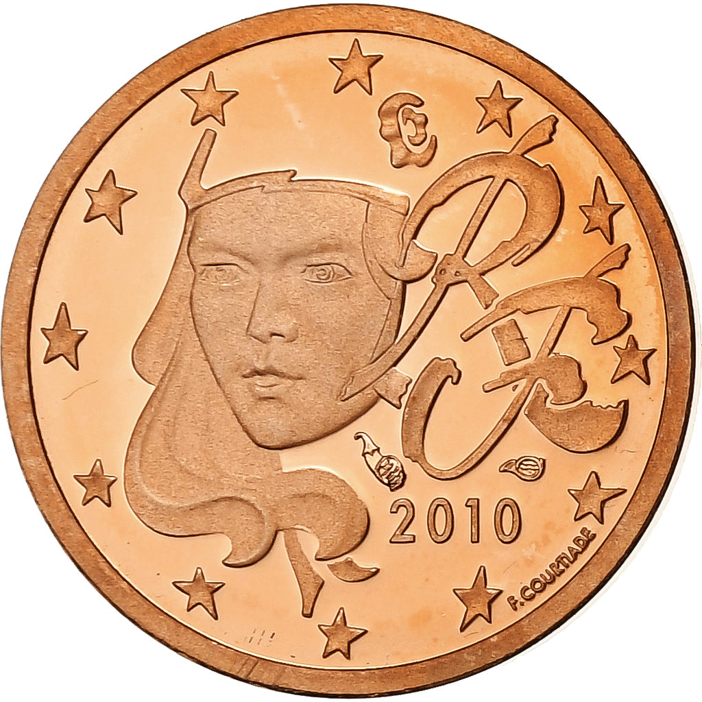 France, Euro Cent, 2010, Paris, Copper Plated Steel, UNC, Gadoury:1, KM:1282
