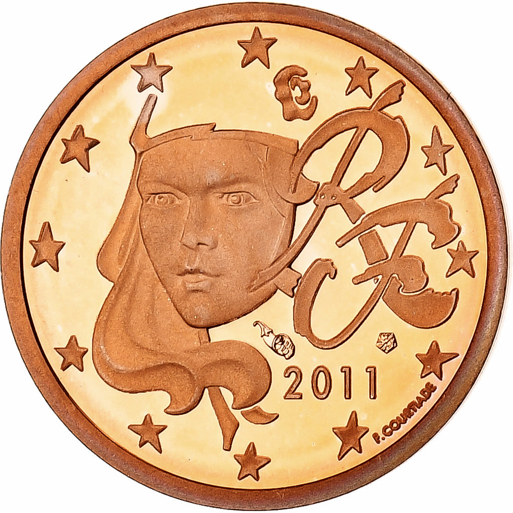 France, Euro Cent, 2011, Paris, Copper Plated Steel, UNC, Gadoury:1, KM:1282