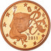 France, Euro Cent, 2011, Paris, Copper Plated Steel, UNC, Gadoury:1, KM:1282