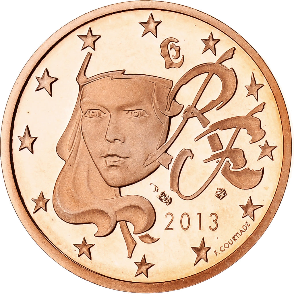 France, Euro Cent, 2013, Paris, Copper Plated Steel, UNC, Gadoury:1, KM:1282