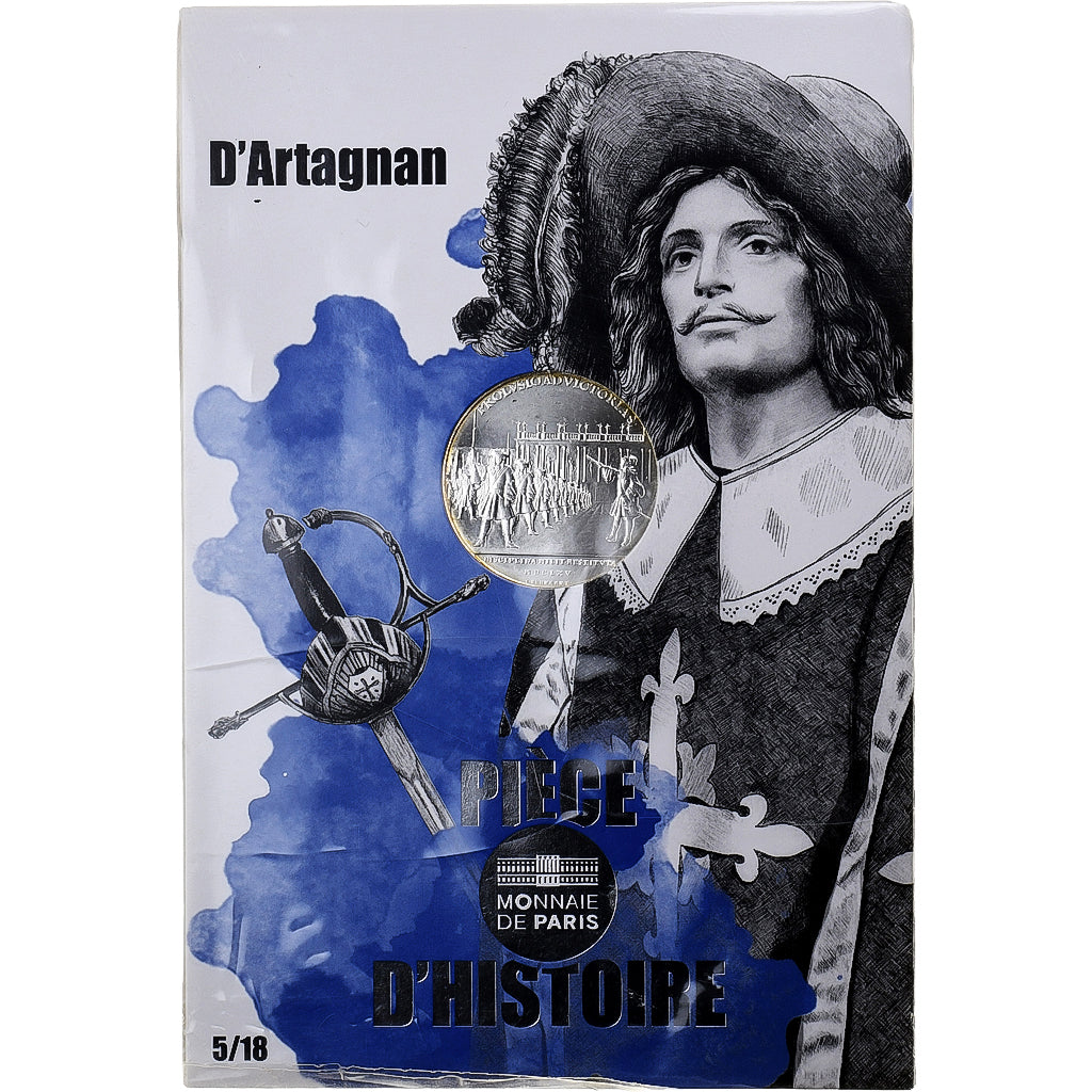 France, 10 Euro, Pièces d'Histoire, D'Artagnan, 2019, Paris, Silver, UNC