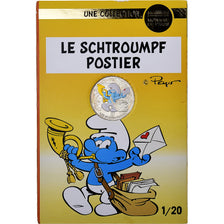 France, 10 Euro, Le Schtroumpf Postier (1/20), 2020, Monnaie de Paris, Argent