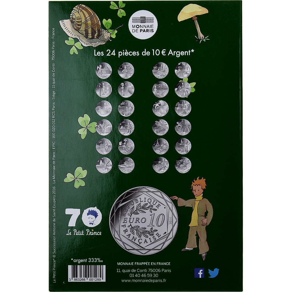 França, 10 Euro, Monnaie de Paris, Petit Prince en Bourgogne, N°21/24, 2016