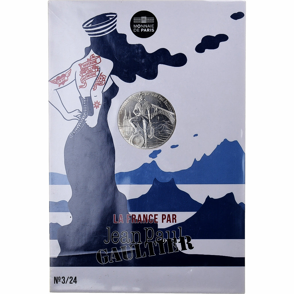 France, Monnaie de Paris, 10 Euro, Jean-Paul Gaultier (L'Auvergne volcanique)