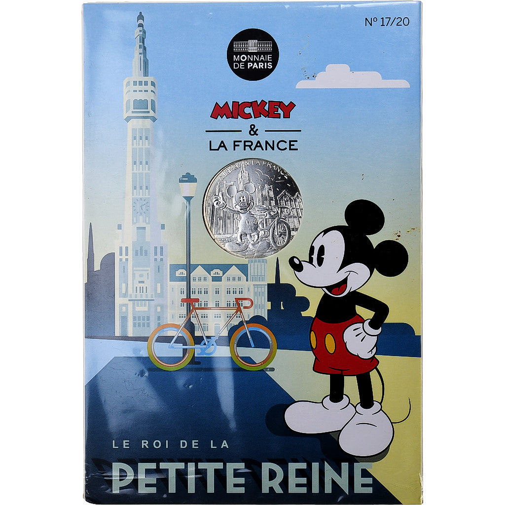 Francia, 10 Euro, Mickey Le roi de la petite reine, N°17/20, 2018, Monnaie de
