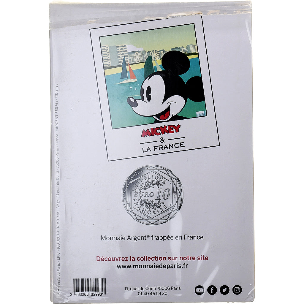 France, 10 Euro, Mickey Bon vent, N°18/20, 2018, Silver, UNC