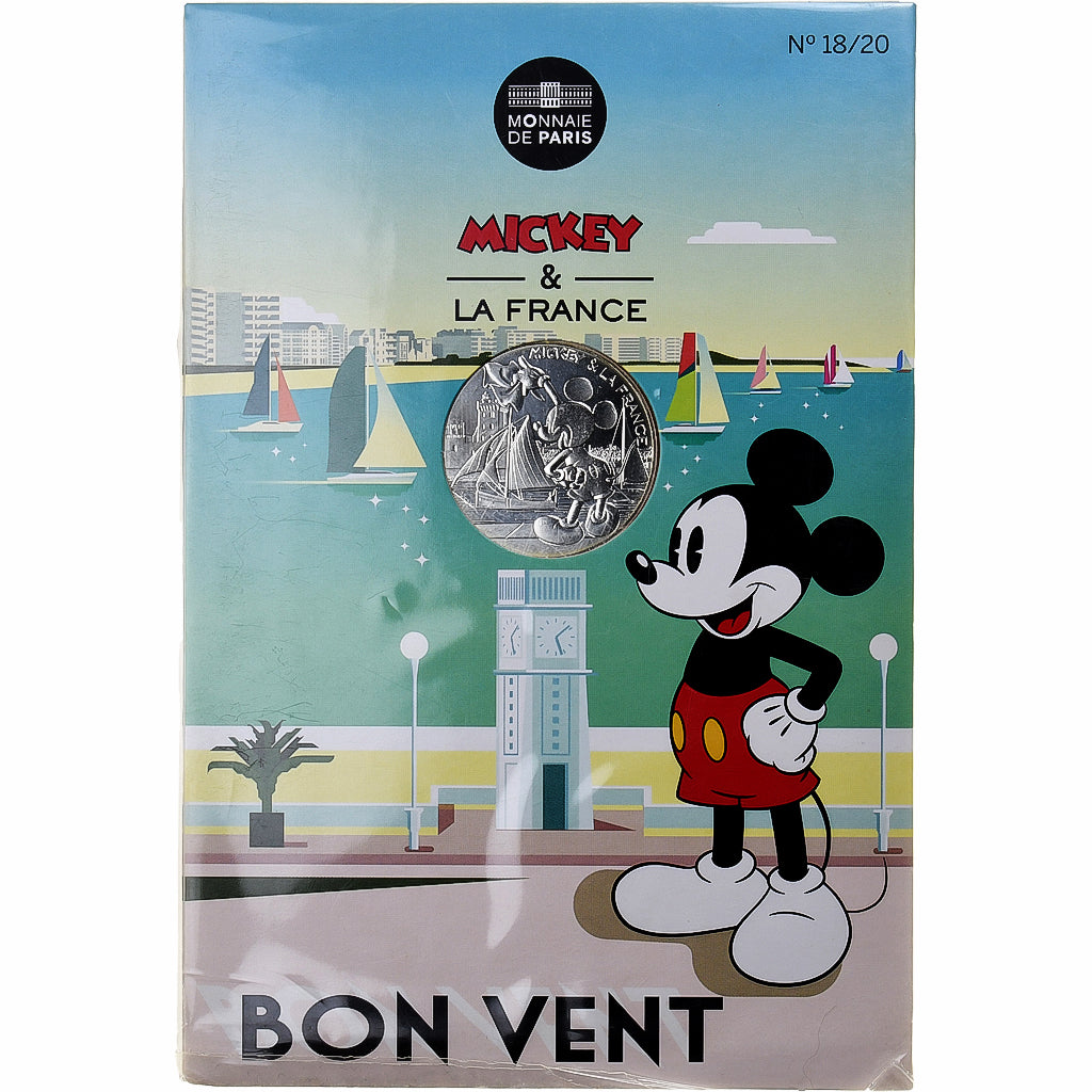 France, 10 Euro, Mickey Bon vent, N°18/20, 2018, Argent, NEUF