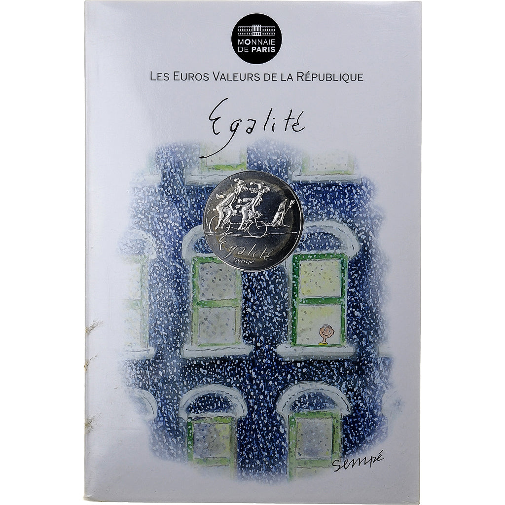 France, 10 Euro, Monnaie de Paris, Sempé - Hiver - Égalité, 2014, Paris