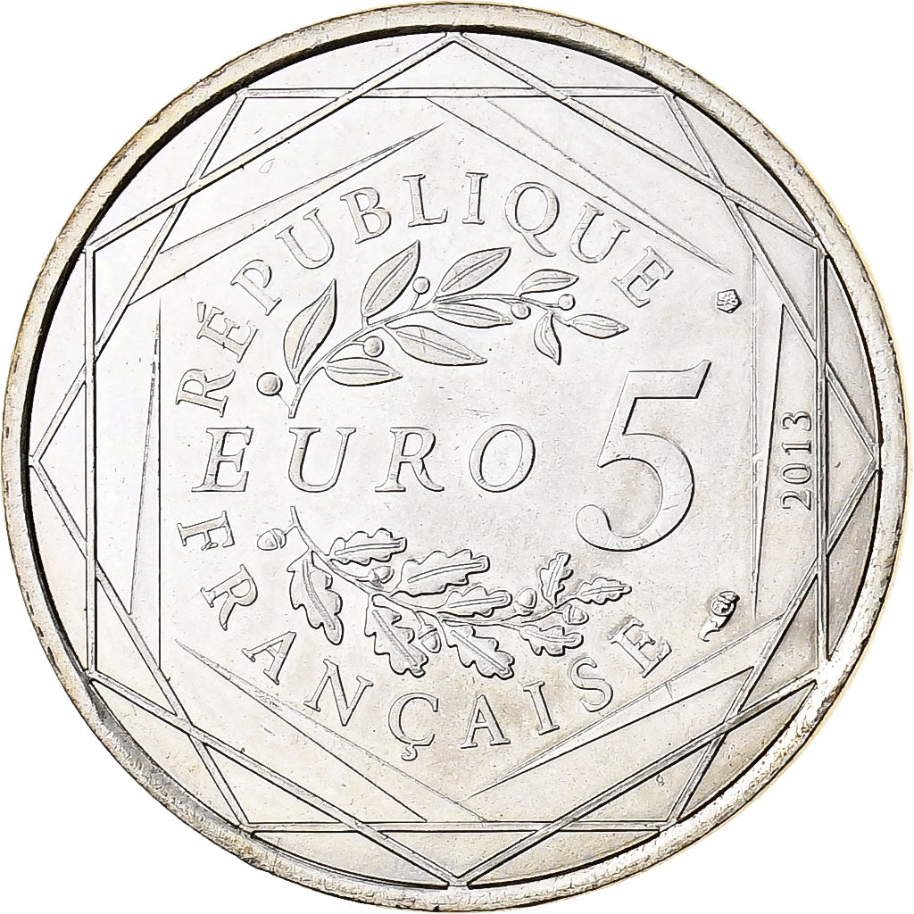France, 5 Euros, Liberté, 2013, Silver, UNC, Gadoury:EU647