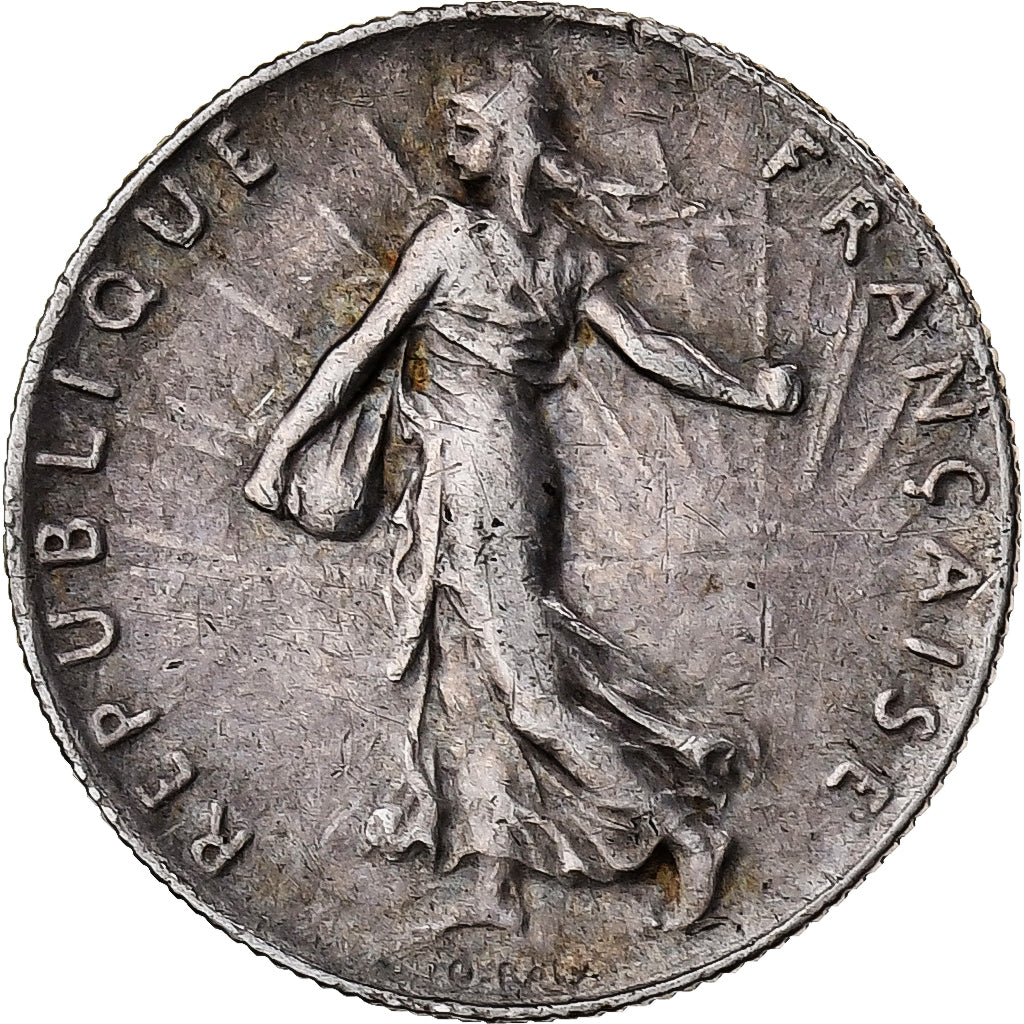 France, 50 Centimes, Semeuse, 1918, Paris, Silver, AU(50-53), Le Franc:F.190