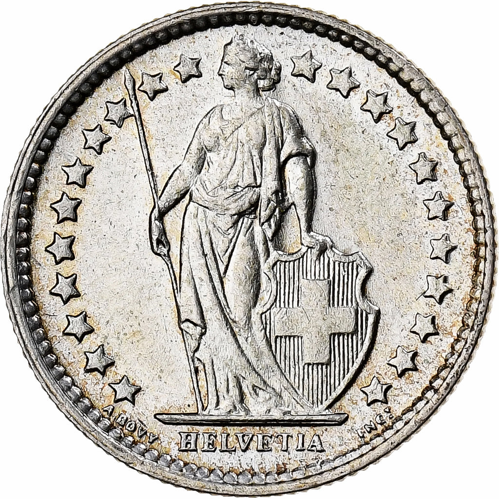Suiza, 1/2 Franc, 1960, Bern, Plata, EBC+, KM:23