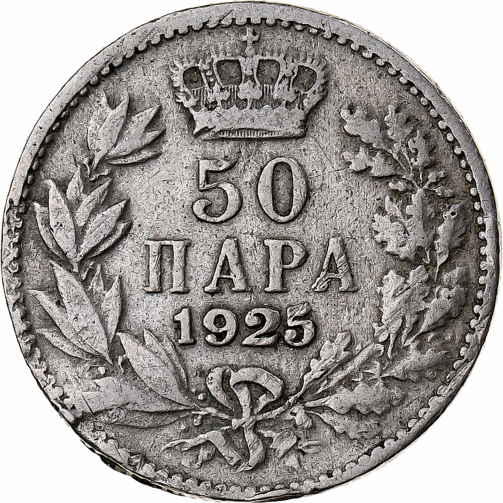 Yugoslavia, Alexander I, 50 Para, 1925, Poissy, Nickel-Bronze, VF(20-25), KM:4