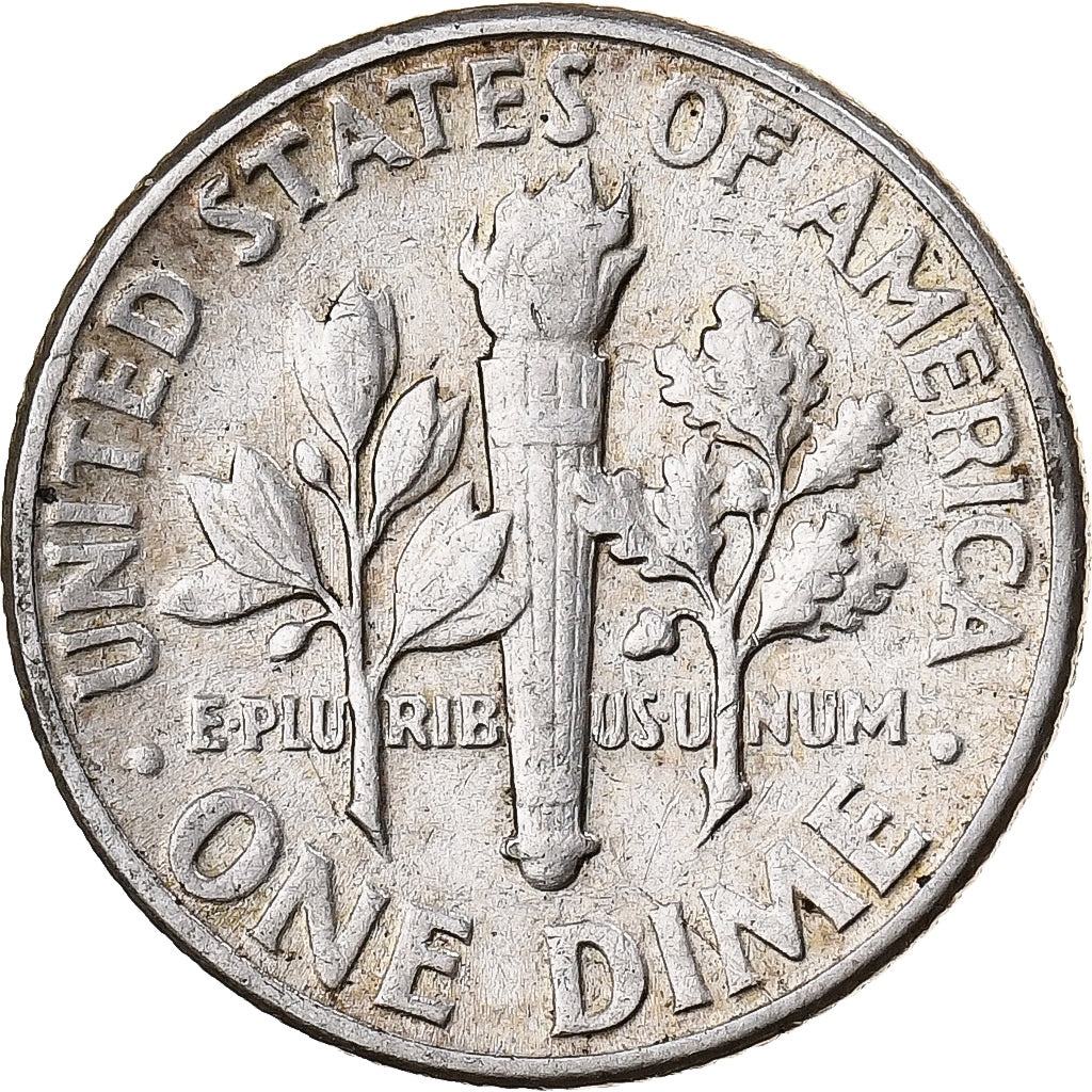 United States, Dime, Roosevelt Dime, 1950, U.S. Mint, Silver, AU(50-53), KM:195
