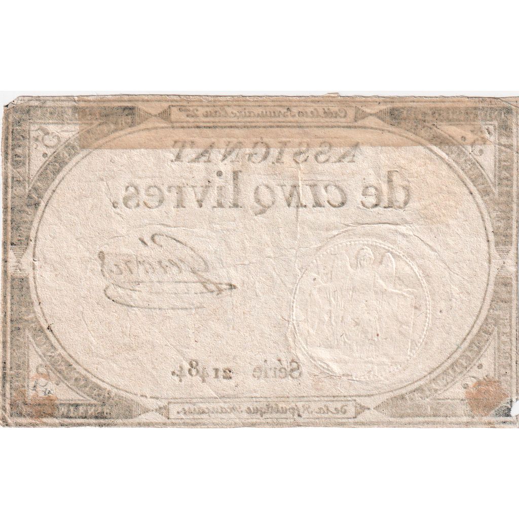 France, 5 Livres, 10 brumaire de l'an 2 - (31 octobre 1793), 21484, TTB