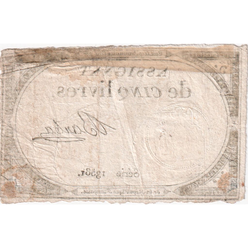 France, 5 Livres, 10 brumaire de l'an 2 - (31 octobre 1793), 13581, TTB