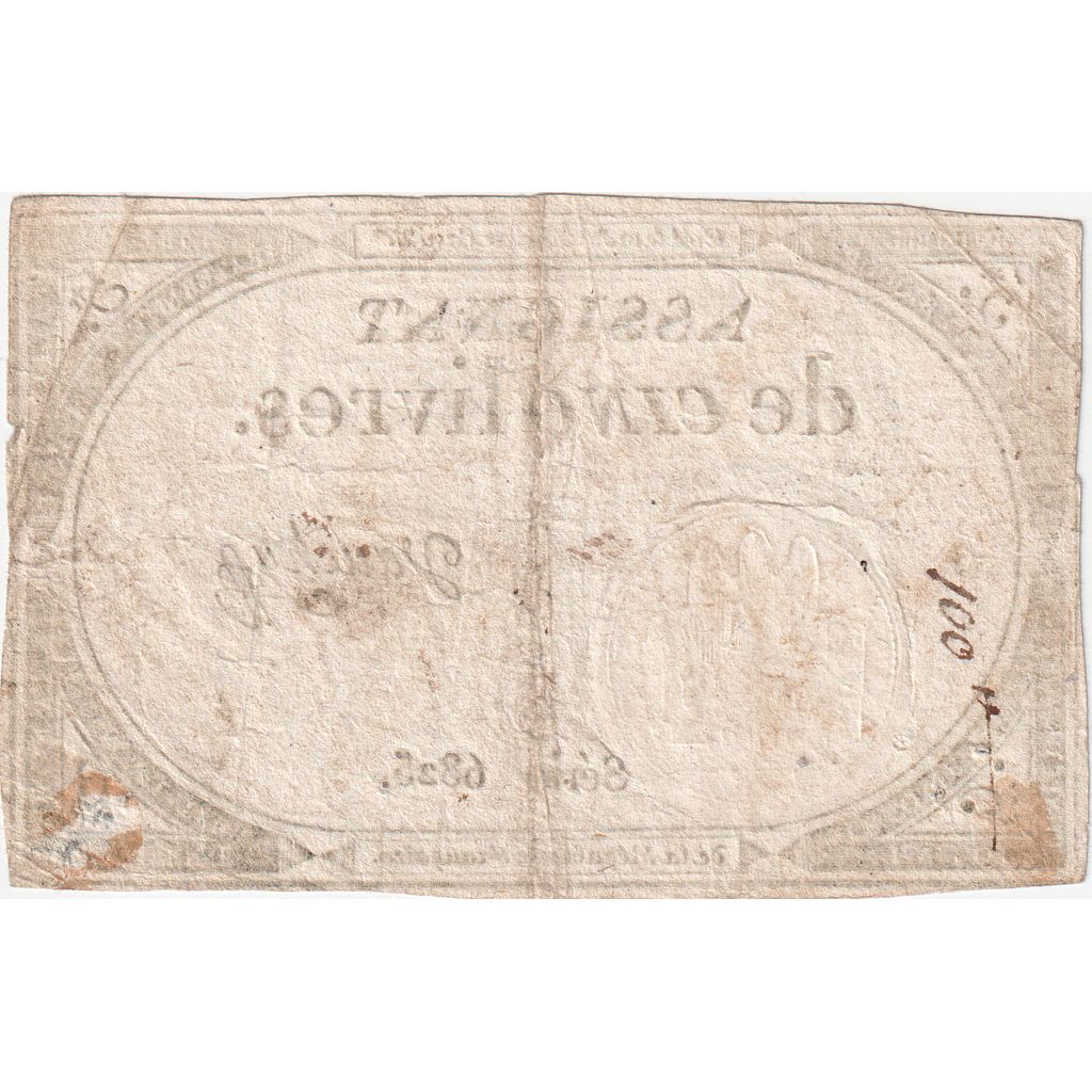 Francia, 5 Livres, 10 brumaire de l'an 2 - (31 octobre 1793), 6825, BB