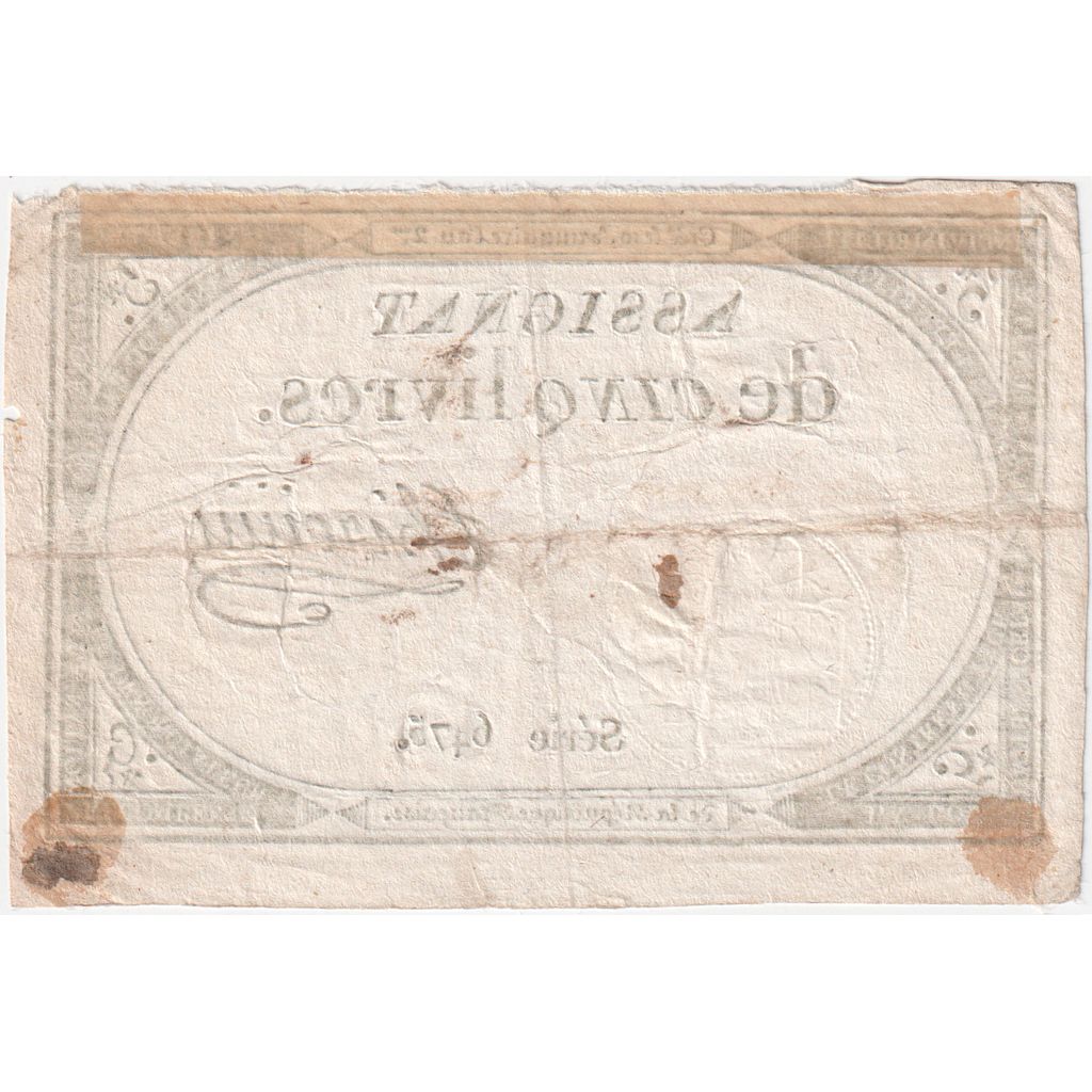 França, 5 Livres, 10 brumaire de l'an 2 - (31 octobre 1793), 6475, EF(40-45)