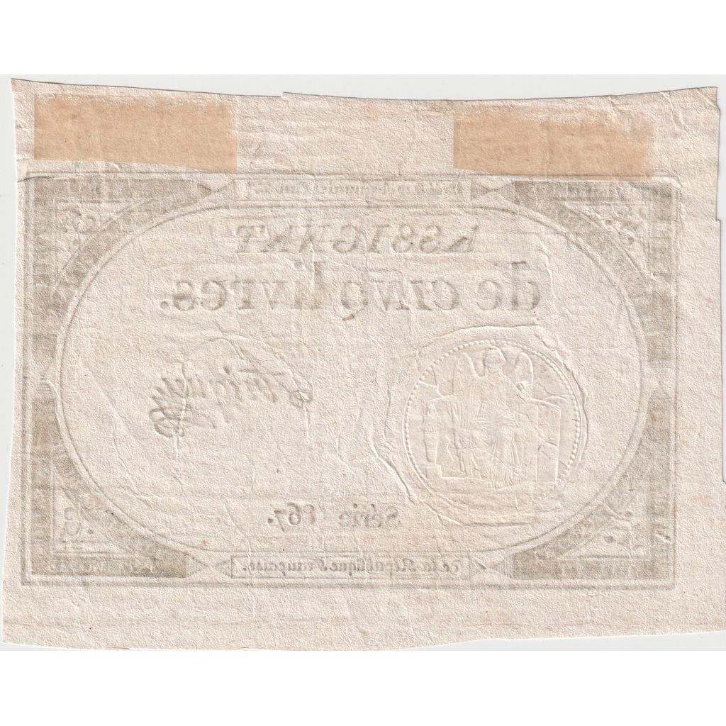 France, 5 Livres, 10 brumaire de l'an 2 - (31 octobre 1793), 867, TTB+