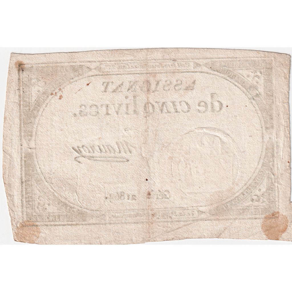 France, 5 Livres, 10 brumaire de l'an 2 - (31 octobre 1793), 21864, TTB+