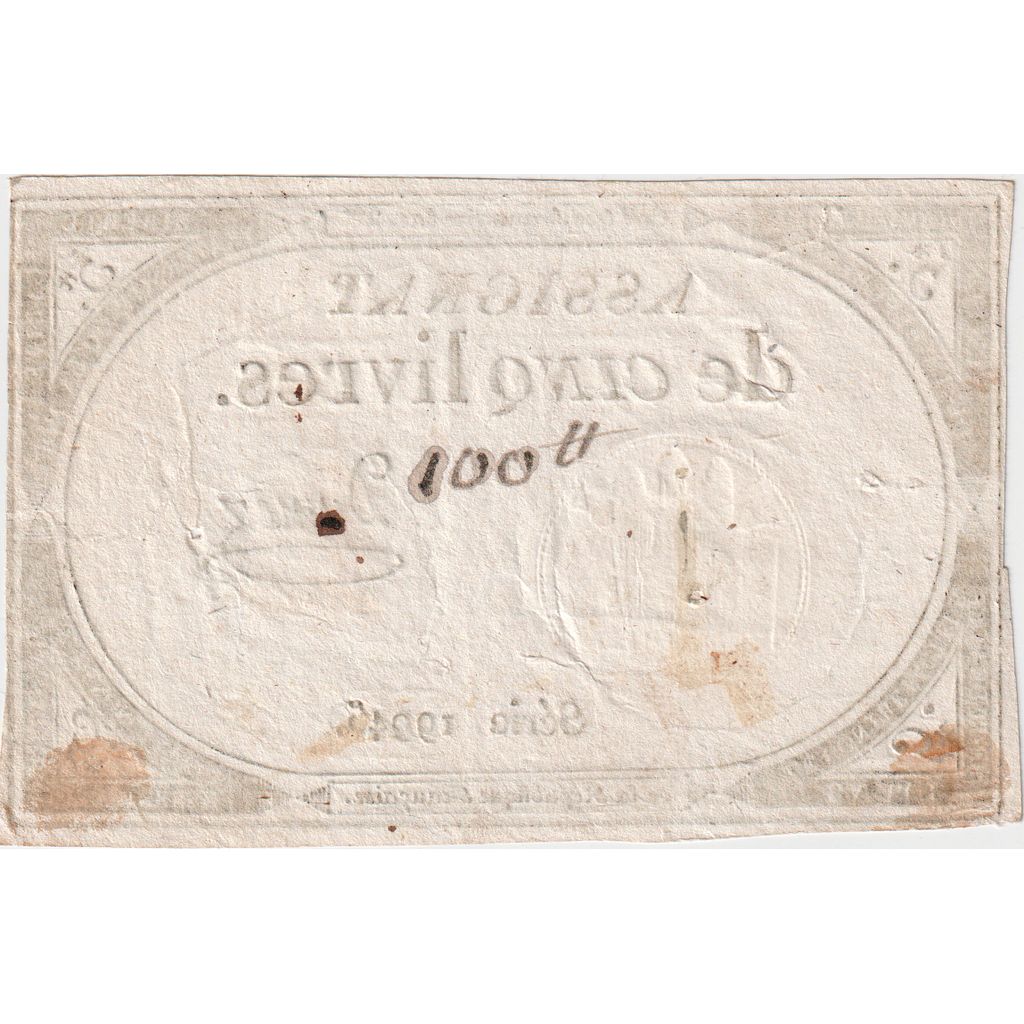 France, 5 Livres, 10 brumaire de l'an 2 - (31 octobre 1793), 19945, TTB+