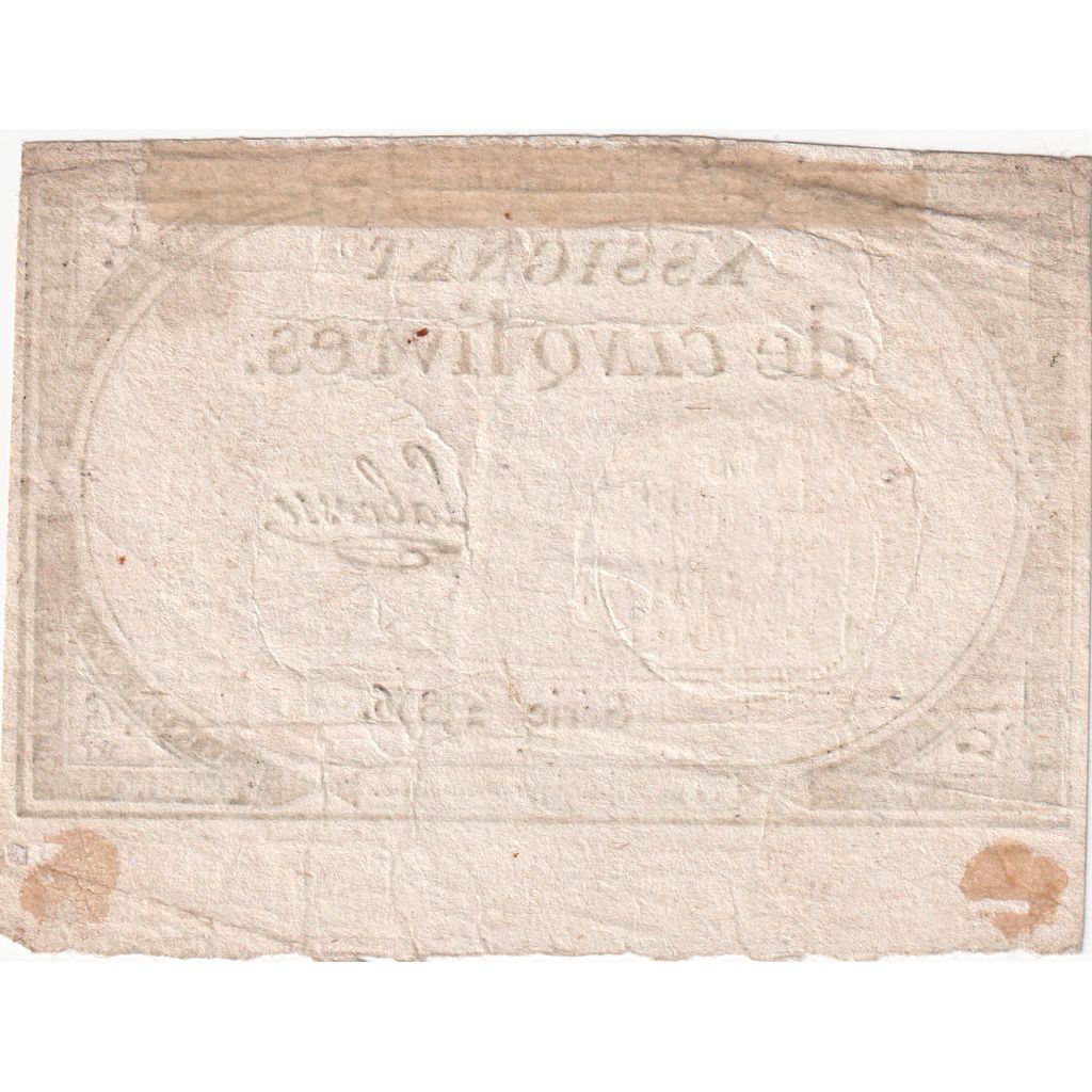 France, 5 Livres, 10 brumaire de l'an 2 - (31 octobre 1793), 23866, AU(50-53)