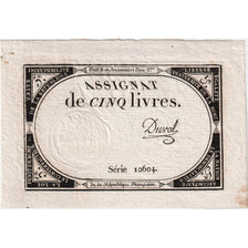 Frankreich, 5 Livres, 10 brumaire de l'an 2 - (31 octobre 1793), 10604, VZ