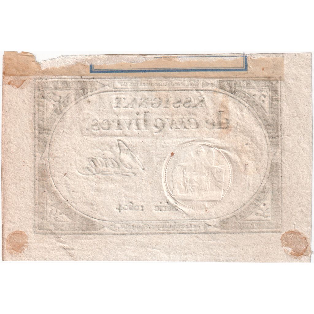 France, 5 Livres, 10 brumaire de l'an 2 - (31 octobre 1793), 10604, SUP