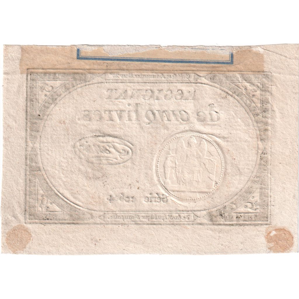 France, 5 Livres, 10 brumaire de l'an 2 - (31 octobre 1793), 10604, AU(55-58)