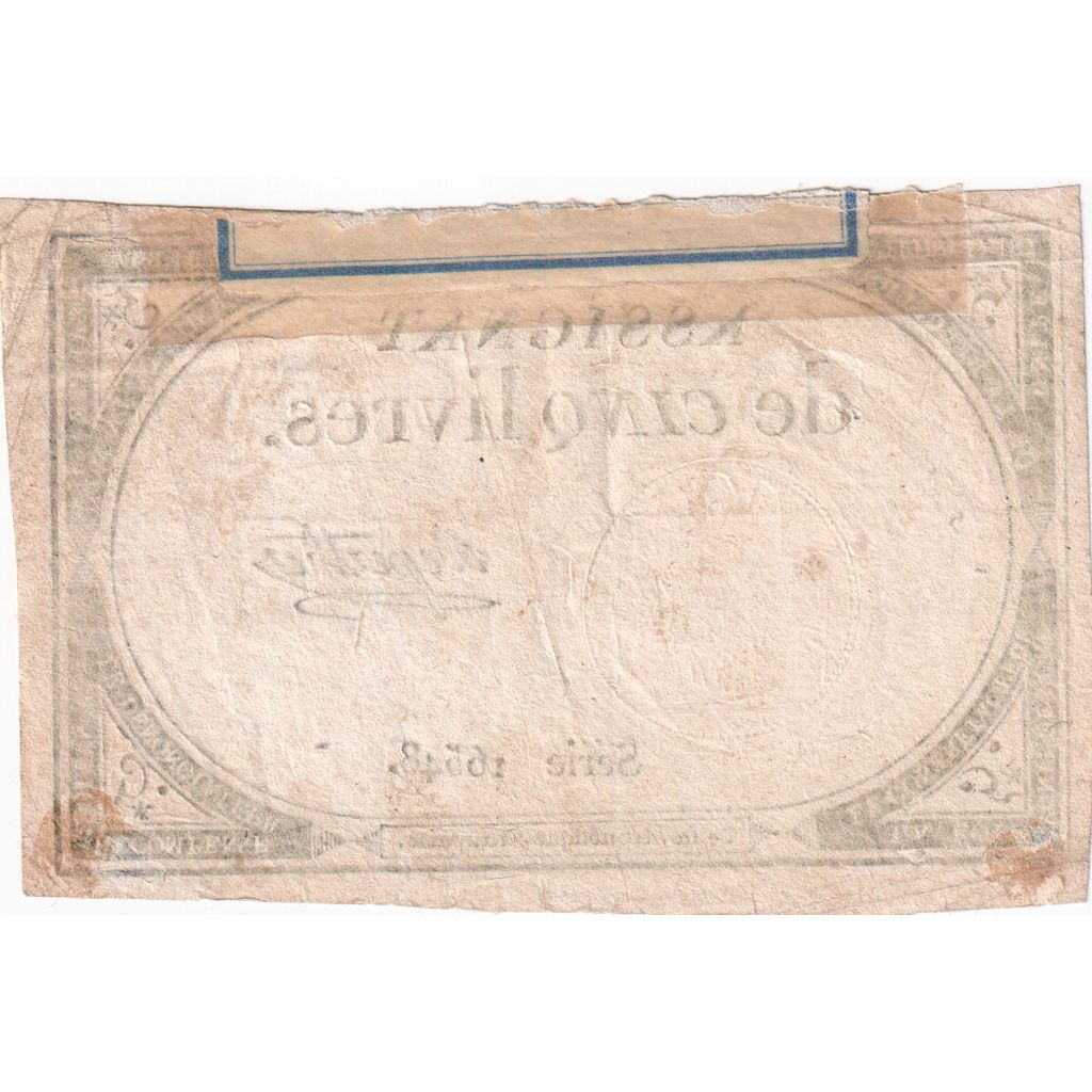 France, 5 Livres, 10 brumaire de l'an 2 - (31 octobre 1793), 16548, AU(55-58)