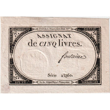 Francja, 5 Livres, 10 brumaire de l'an 2 - (31 octobre 1793), 25360, AU(55-58)