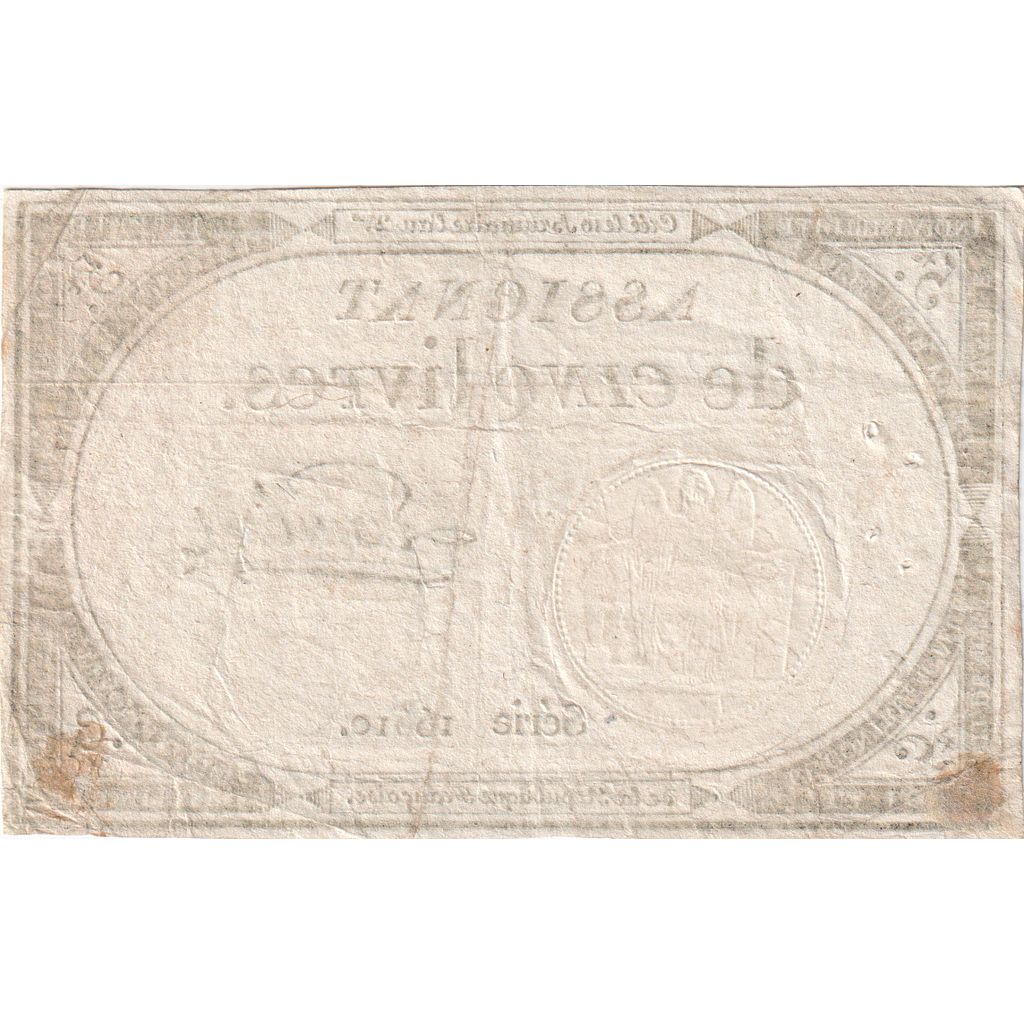 France, 5 Livres, 10 brumaire de l'an 2 - (31 octobre 1793), 16610, AU(55-58)