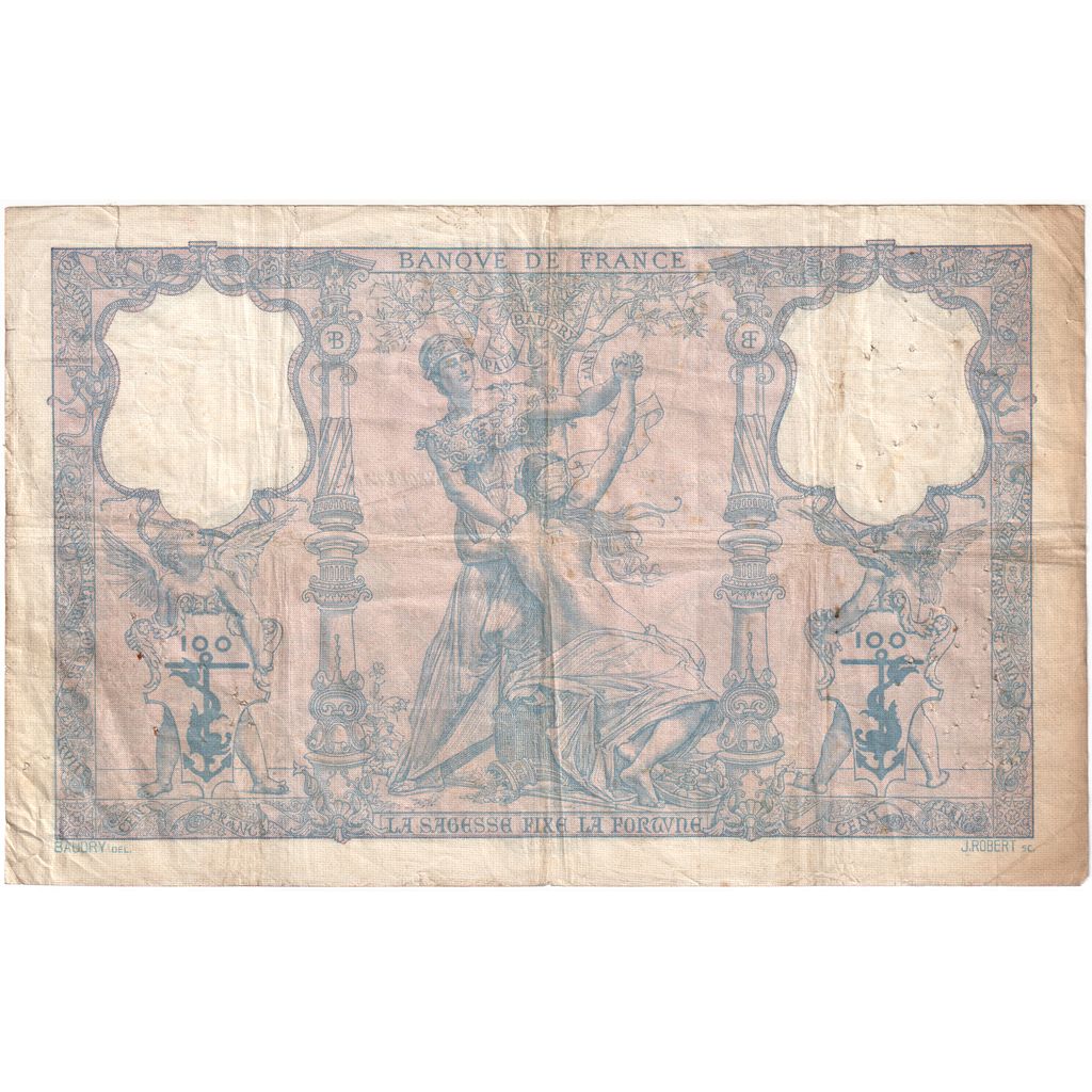 France, 100 Francs, Bleu et Rose, 1907-12-14, E.5088, TB