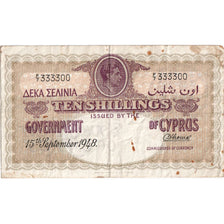 Chipre, 10 Shillings, 1948-09-15, VF(30-35)