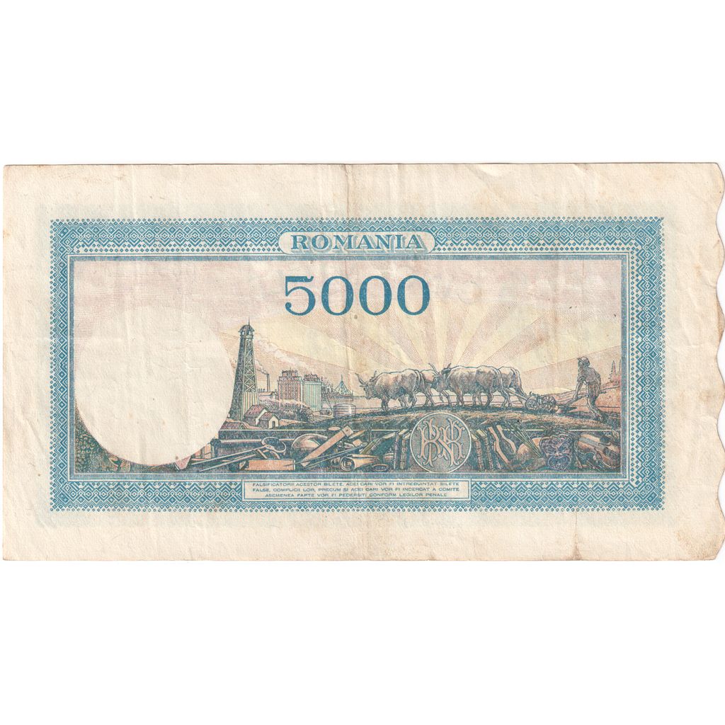 Romania, 5000 Lei, 1944-12-15, BB