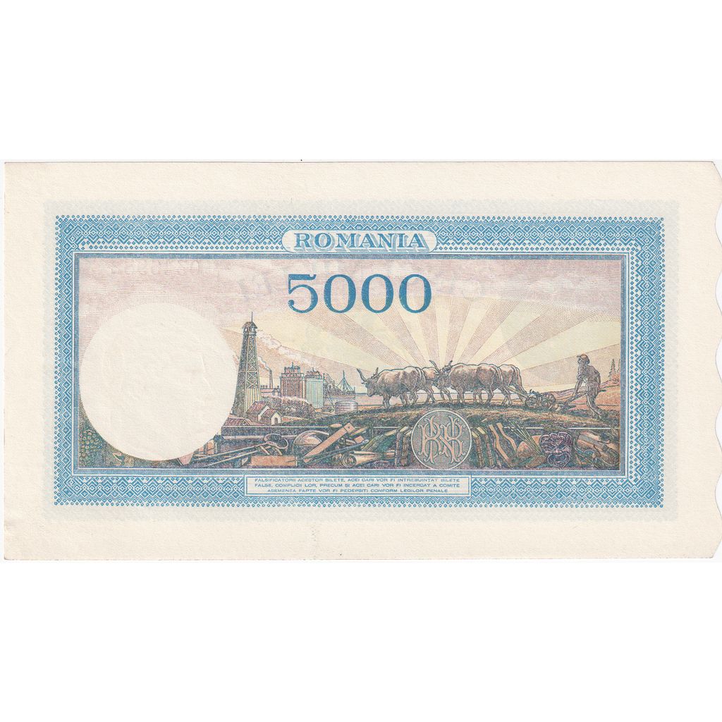 Romania, 5000 Lei, 1943-09-28, UNC(64)